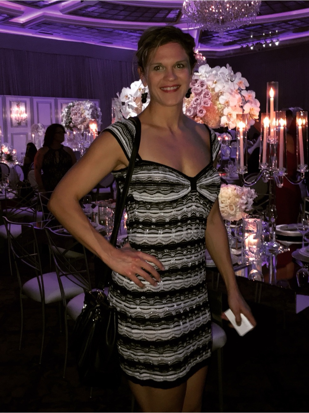 Bebe Black and White Striped Mini Dress - Picture 2 of 3